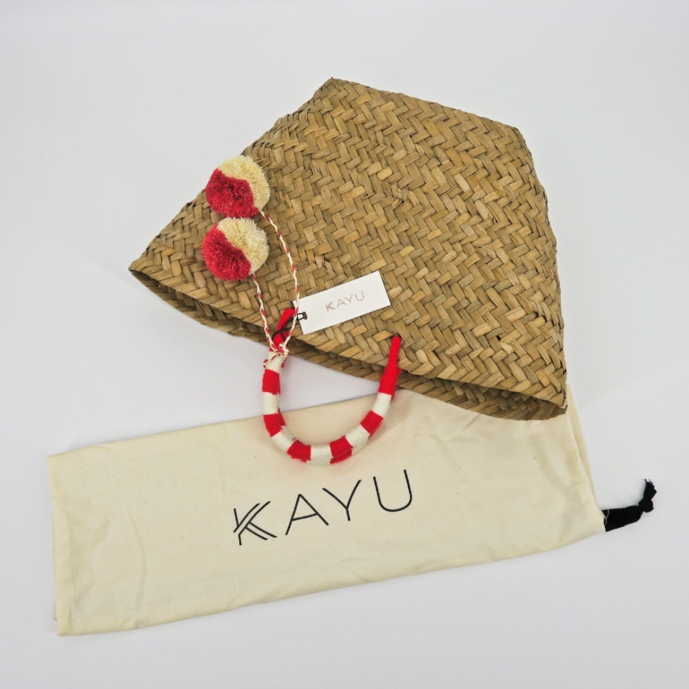 Kayu St. Tropez Pompom Woven Straw Tote